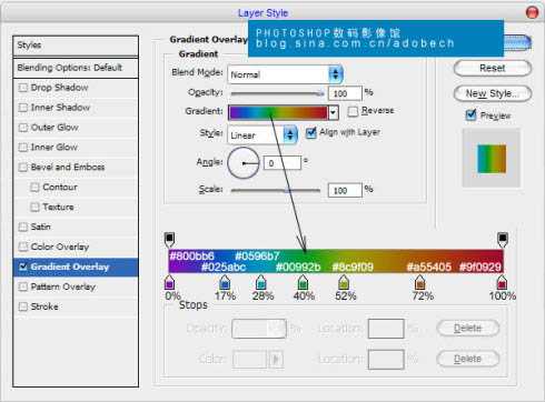 PhotoShop 制作彩色渐变文字效果