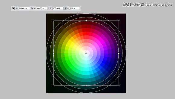 Photoshop绘制超逼真的色轮/色环配色表效果图