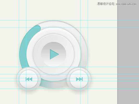 Photoshop绘制时尚质感的圆形播放器UI图标教程