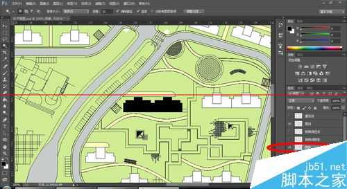 ps怎么给建筑总平面图中的建筑添加阴影？