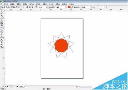 coreldraw怎么使用智能填充?CDRX3智能填充工具填充星形的教程