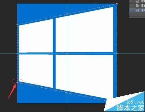 PS怎么绘制win10系统的的logo图标?