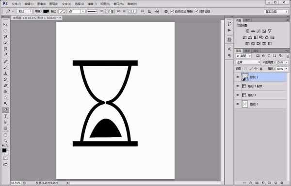 ps怎么画沙漏? ps绘制简笔画效果沙漏的教程