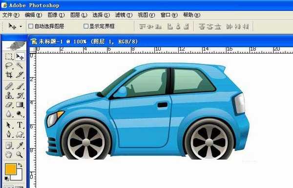 ps怎么给图片描边?ps给卡通汽车图片描边教程