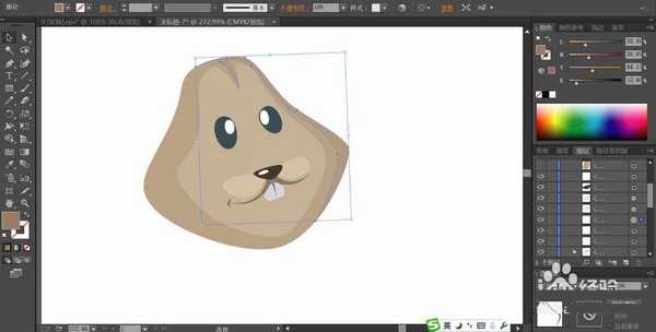 ai怎么绘制大灰兔卡通小动物? ai大灰兔的设计方法