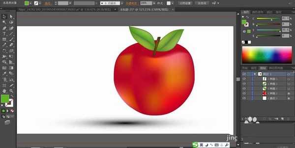ai怎么绘制苹果? ai立体苹果的画法
