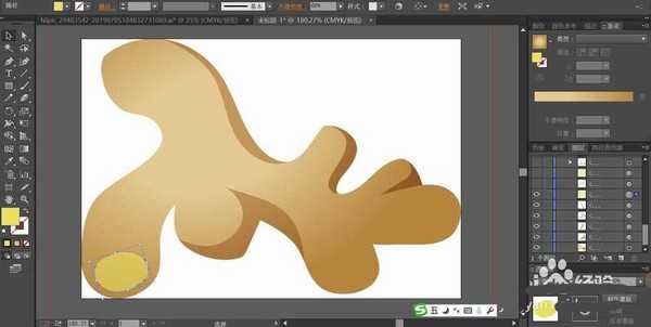 ai怎么手绘生姜? ai生姜素材矢量图的画法