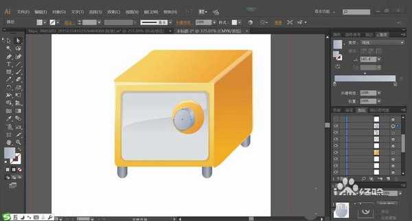ai怎么设计2.5d立体效果的保险箱? ai储物柜的画法