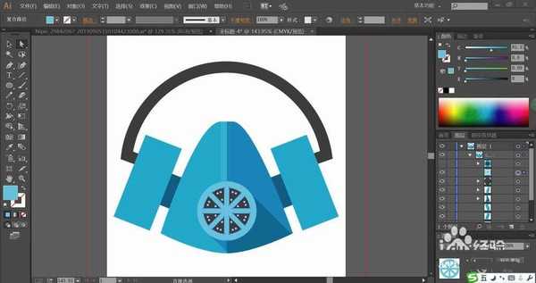 ai怎么设计防护面具? ai防护面具的画法
