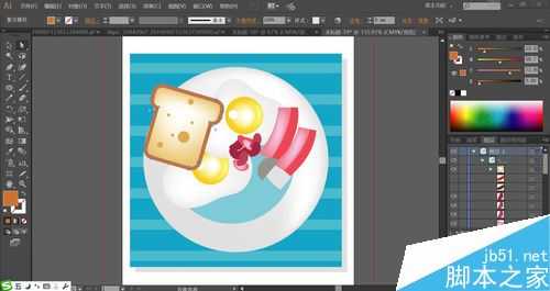 ai怎么绘制西式早餐矢量图 ai西式早餐的图标画法