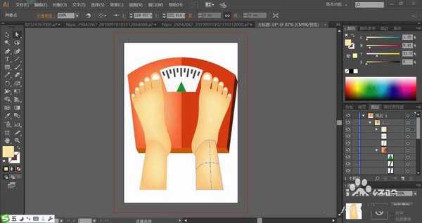 ai怎么画体重秤? ai体重秤矢量图的画法