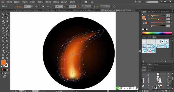 ai怎么绘制各种形状的火苗素材? ai火花插画的画法